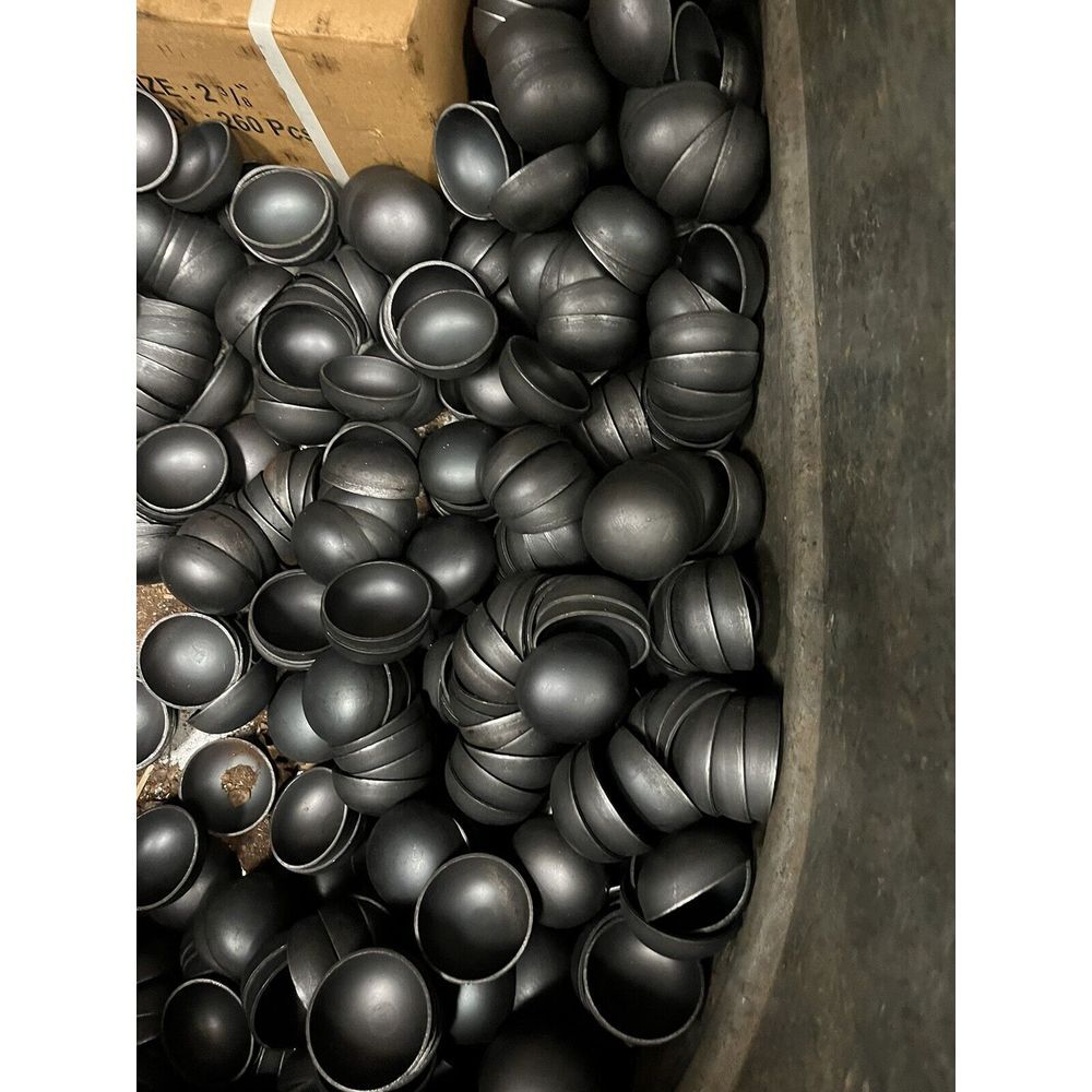 STEEL PIPE CAPS 2 7/8" WELD ON PIPE FENCE BRAND NEW. Lot Of 5